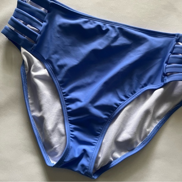 SO Strappy High Waist Caribbean Blue Bikini Bottoms Size Juniors’ XLarge NWT - Picture 4 of 16
